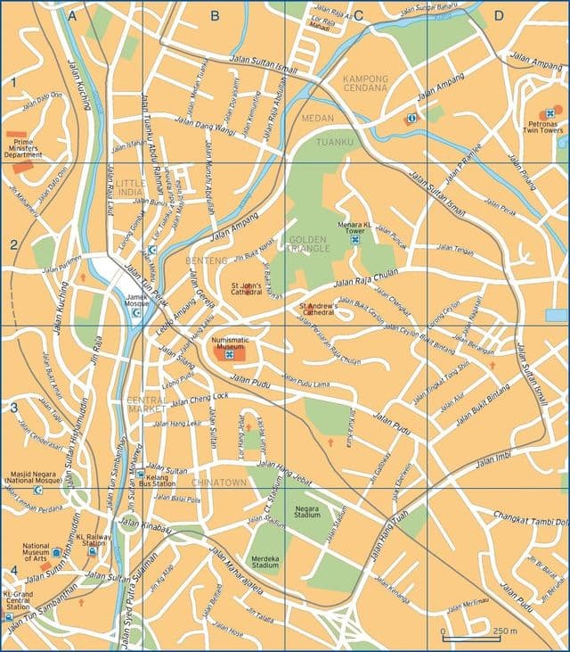 クアラルンプール（KL）の街並みマップ